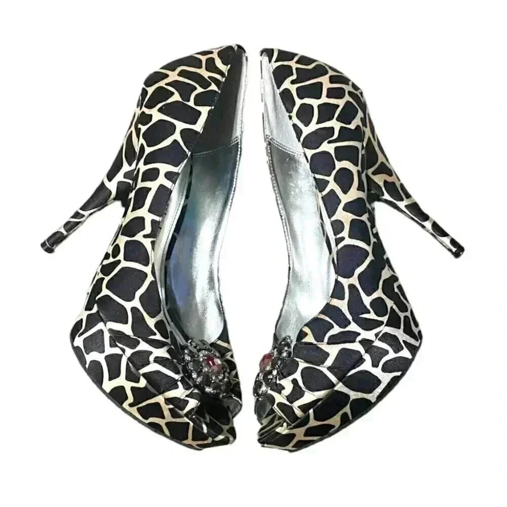 Michael Selena  Animal Print w/Jeweled Pendant
